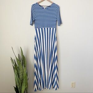 Matilda Jane The Road Ahead Blue & White Striped Maxi Dress